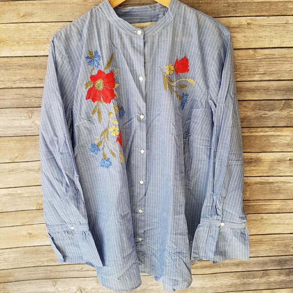 🌷Loft Women's Button Up Shirt Size XL